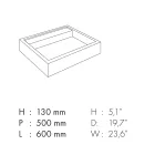 Rechthoekige wastafel in porseleinen aardewerk Made in Italy - Cervia Viadurini