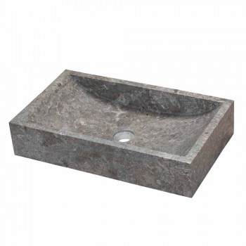 Ondersteunende wastafel Rechthoekige Stone Natural Gray Satun
