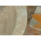 Wastafel Ondersteuning Round Stone Natural Beige Buiten Raw Pai Viadurini