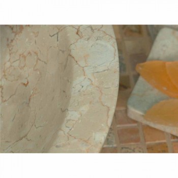 Wastafel Ondersteuning Round Stone Natural Beige Buiten Raw Pai