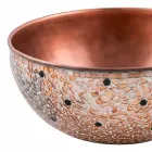 Countertop ronde handgemaakte koperen wastafel, Murello Viadurini