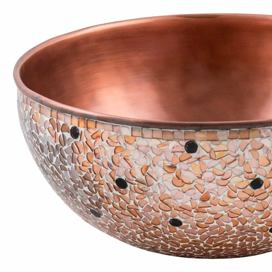 Countertop ronde handgemaakte koperen wastafel, Murello Viadurini