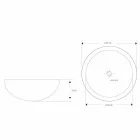 Ronde aanrecht wastafel handgemaakt in wit marmer - linnen Viadurini