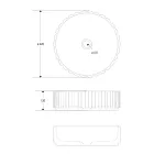 Ronde aanrechtwastafel gemaakt van travertijnmarmer - Cattleya Viadurini