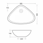 Gevormde wastafel in wit keramiek Made in Italy - Hamburg Viadurini