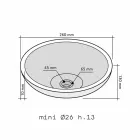 Kali ronde basaltzwarte wastafel Viadurini