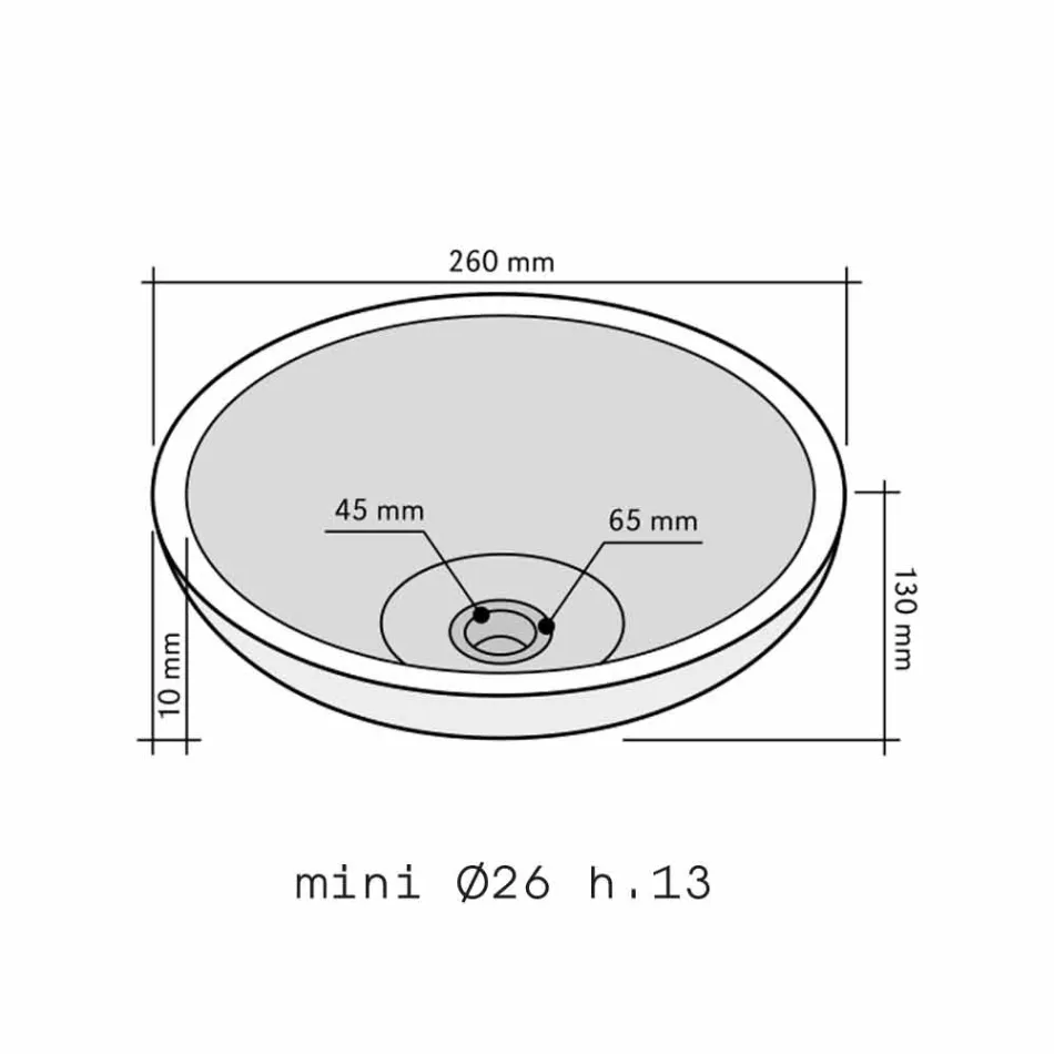 Kali ronde basaltzwarte wastafel Viadurini