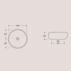 Ronde wastafel in glanzend keramiek Made in Italy - Candito Viadurini