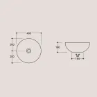 Ronde wastafel in glanzend keramiek Made in Italy - Chicco Viadurini