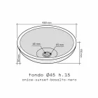 Giava onyx ronde aanrecht wasbak Viadurini