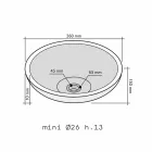Ronde aanrecht wasbak in Sula onyx Viadurini