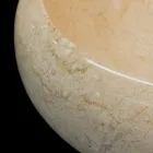 Aanrecht rond natuurstenen wastafel Layla wit Viadurini