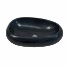 Ondersteunende wastafel Stone Ronde Natural Black Waka Viadurini
