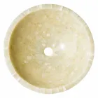 Wastafel round ondersteuning in honing onyxsteen Kilian Viadurini