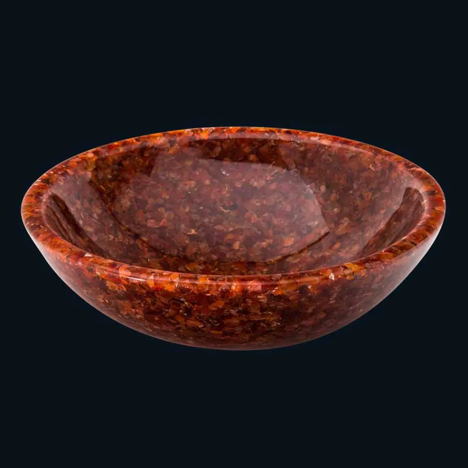 Aanrecht round ondersteuning in kunsthars en steen Cloud Viadurini