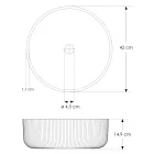 Ronde aanrechtwastafel in Plissè Venetiaans glas Made in Italy - Zirkoon Viadurini