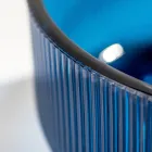 Ronde aanrechtwastafel in Plissè Venetiaans glas Made in Italy - Zirkoon Viadurini