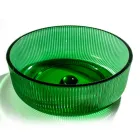 Ronde aanrechtwastafel in Plissè Venetiaans glas Made in Italy - Zirkoon Viadurini