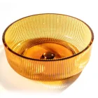 Ronde aanrechtwastafel in Plissè Venetiaans glas Made in Italy - Zirkoon Viadurini