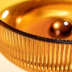 Ronde aanrechtwastafel in Plissè Venetiaans glas Made in Italy - Zirkoon Viadurini