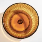 Ronde aanrechtwastafel in Plissè Venetiaans glas Made in Italy - Zirkoon Viadurini