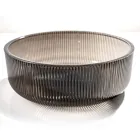 Ronde aanrechtwastafel in Plissè Venetiaans glas Made in Italy - Zirkoon Viadurini