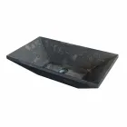 Wastafel Ondersteunende Keystone Stone Natural Black Wok Viadurini
