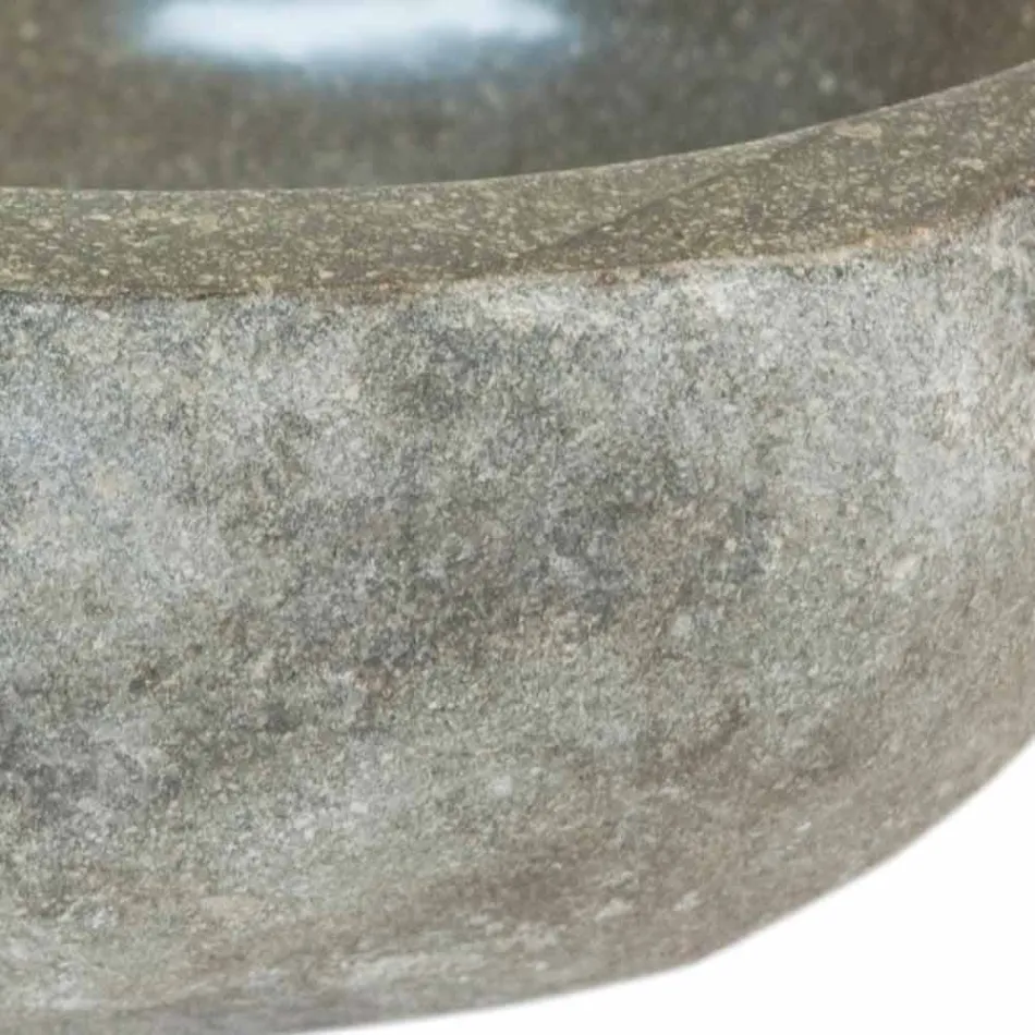 Kai Kleine natuurstenen wastafel, uniek stuk Viadurini