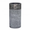 Vrijstaande cilindrische badkamerwastafel in grijs marmer - Cremino