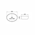 Witte keramische ovale aanrecht wastafel gemaakt in Italië - Bergen Viadurini