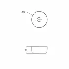 Modern design vrijstaande ronde wastafel gemaakt in Italië Dalmine Viadurini