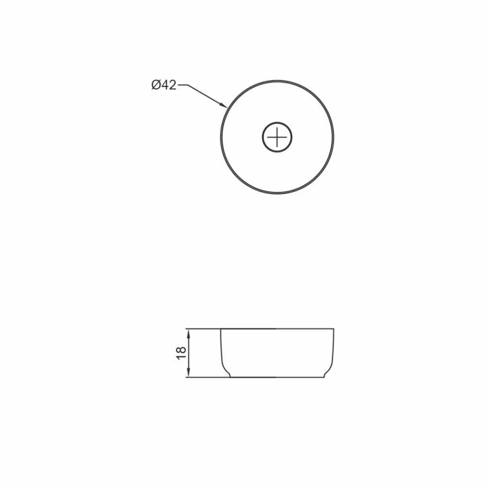 Modern design vrijstaande ronde wastafel gemaakt in Italië Dalmine Viadurini
