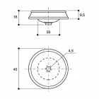 Ontwerp semi-verzonken badkamer gootsteen in vuur klei gemaakt in Italië, Manilo Viadurini