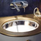 Barokke ingebouwde vuurkalk-wastafel, handgemaakt in Italië, Egeïsche zee Viadurini