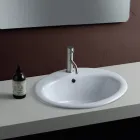 Moderne design witte keramische aanrechtwastafel - Papavero Viadurini