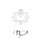 Wastafelwand of met keramische kolom L70cm Made in Italy Avise Viadurini