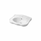 Wastafelwand of met keramische kolom L70cm Made in Italy Avise Viadurini