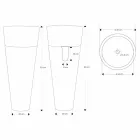 Moderne kolom vrijstaande wastafel in wit marmer - Merlo Viadurini