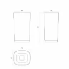 Vrijstaande ronde vrijstaande wastafel gemaakt in Italië, Lallio Viadurini