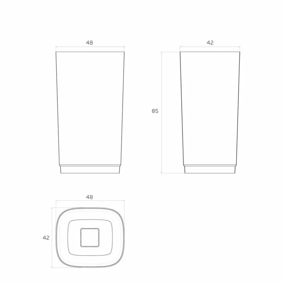 Vrijstaande ronde vrijstaande wastafel gemaakt in Italië, Lallio Viadurini