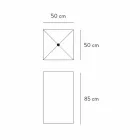 Wastafel met geometrisch ontwerp in porseleinen aardewerk 4 afwerkingen - Calogero Viadurini