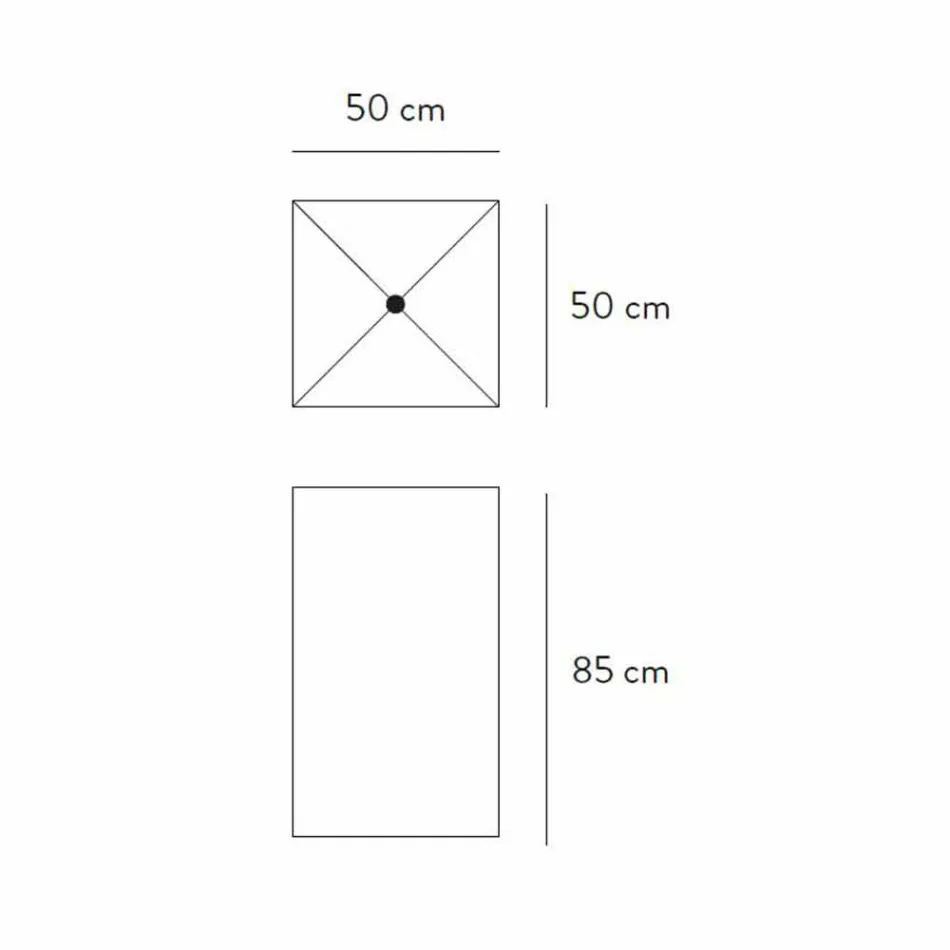 Wastafel met geometrisch ontwerp in porseleinen aardewerk 4 afwerkingen - Calogero Viadurini