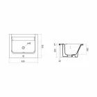 Satri moderne keramische aanrecht en verzonken wastafel Viadurini