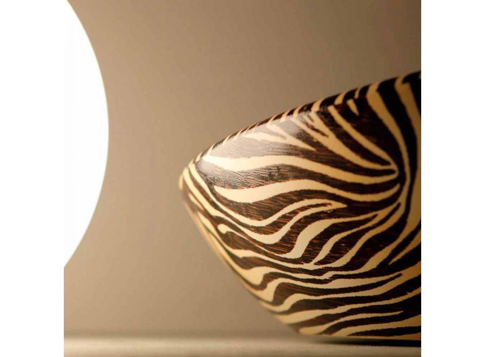 Design keramische aanrecht wastafel met oranje zebra gemaakt in Italië Glossy Viadurini