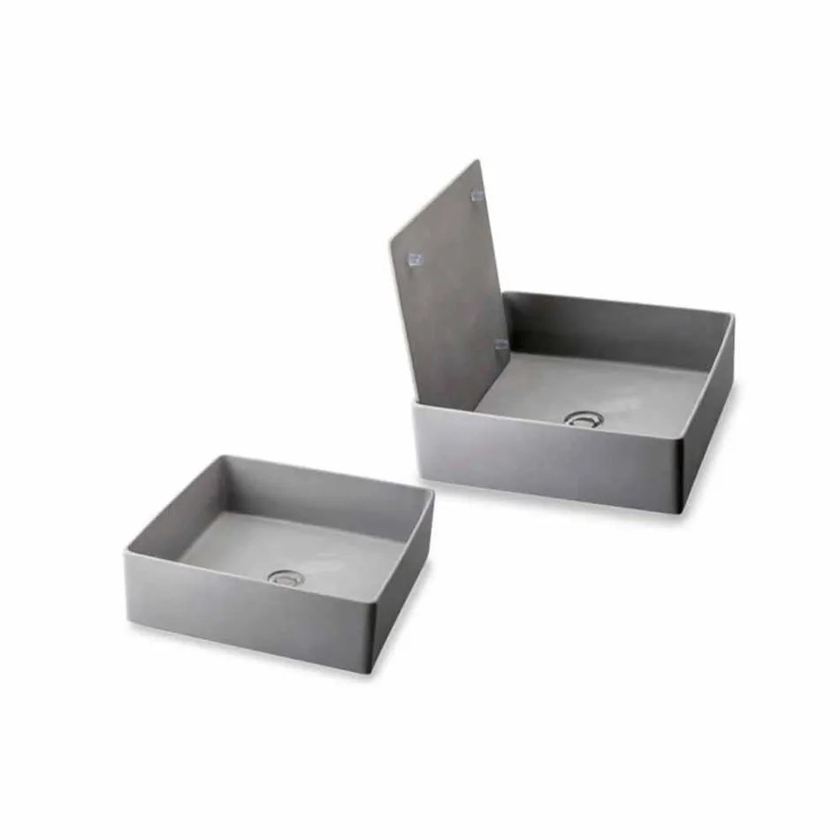 Design Aanrecht Wastafel met Harsplaat - Duca Viadurini