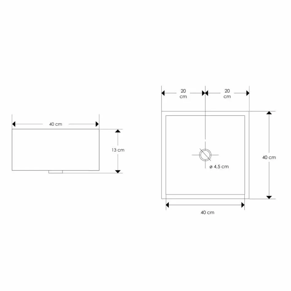 Design Aanrecht Wastafel met Harsplaat - Duca Viadurini