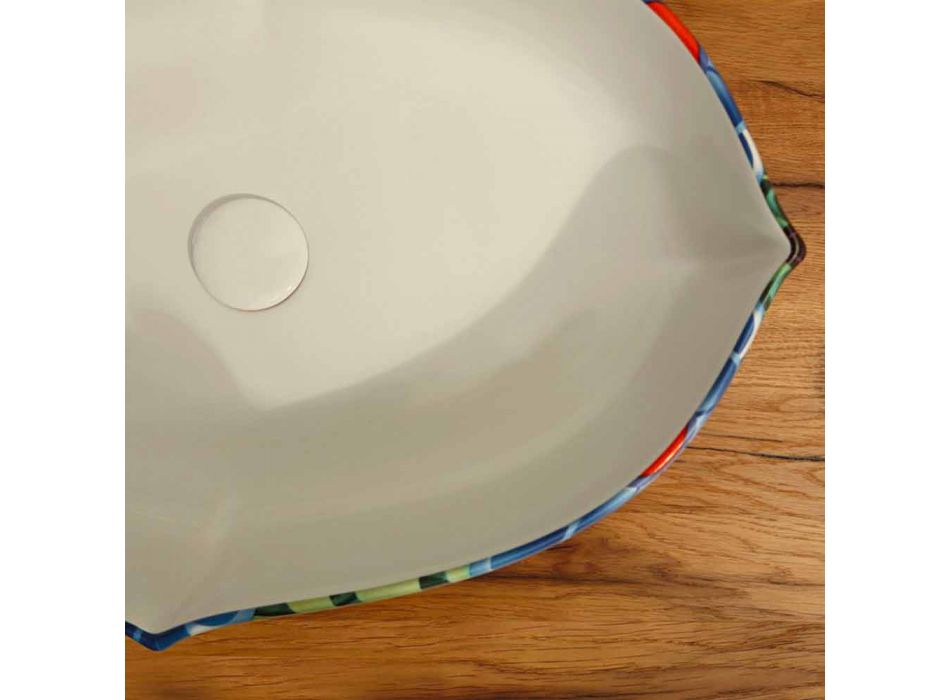 Design keramische aanrecht wastafel, gemaakt in Italië Oscar Viadurini
