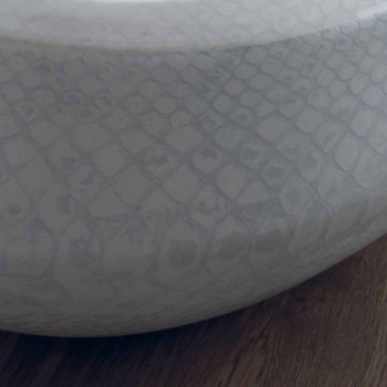 Aanrecht design wastafel in python keramiek gemaakt in Italië Elisa
