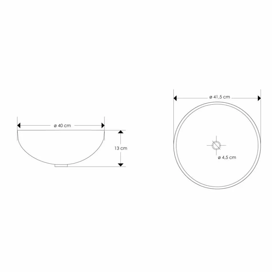 Design aanrechtwastafel in hars met koraalinzetstukken - Salvatore Viadurini
