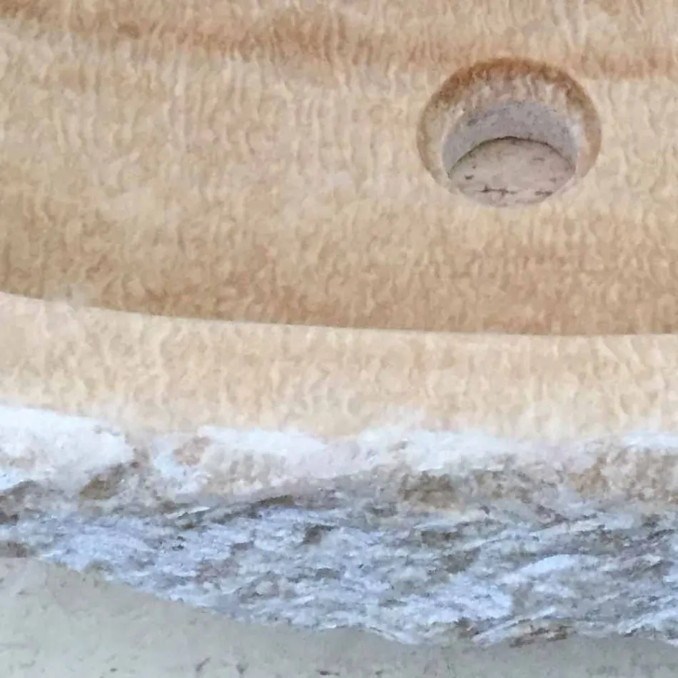 Aanrechtblad designwastafel voor Laia badkamer in natuursteen Viadurini